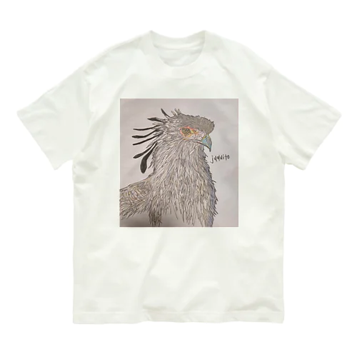 Secretary bird オーガニックコットンTシャツ