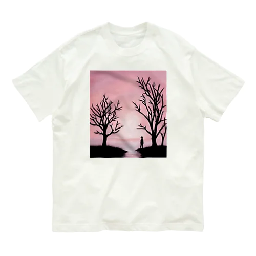 鮮やかなピンクが背景のかわカッコイイグッズ！ Organic Cotton T-Shirt