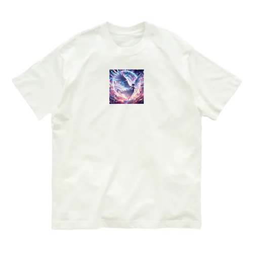 白き翼、黒き翼。その手に抱くは愛しの君! Organic Cotton T-Shirt