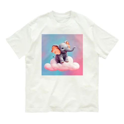 空飛ぶゾウ♪ オーガニックコットンTシャツ