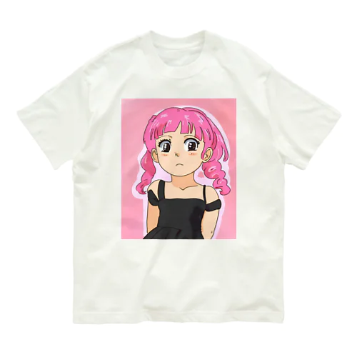 ピンク髪の少女 Organic Cotton T-Shirt