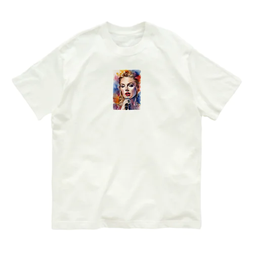 AI「Taylor Swift」水彩 オーガニックコットンTシャツ