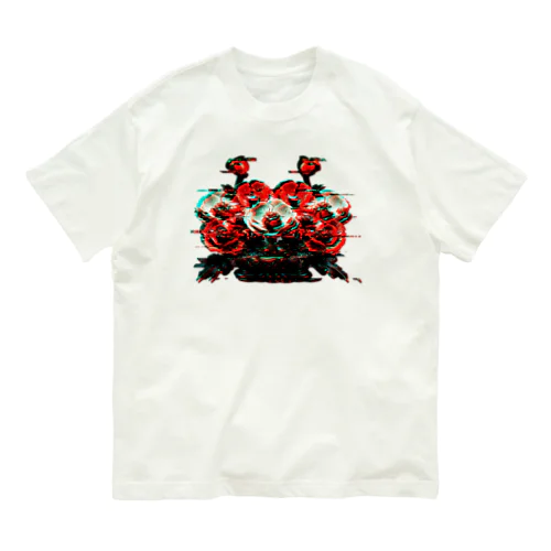 POPPY_GLITCH オーガニックコットンTシャツ