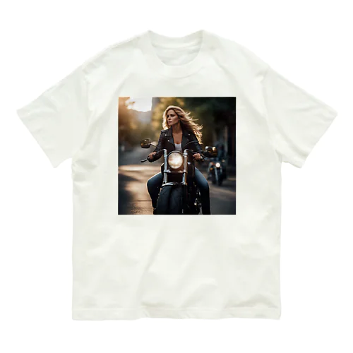 Bike Woman3 オーガニックコットンTシャツ