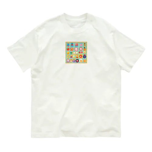 キュートなキャラクターたち オーガニックコットンTシャツ