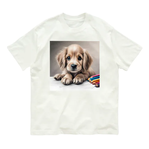 つぶらな瞳の可愛い子犬② Organic Cotton T-Shirt