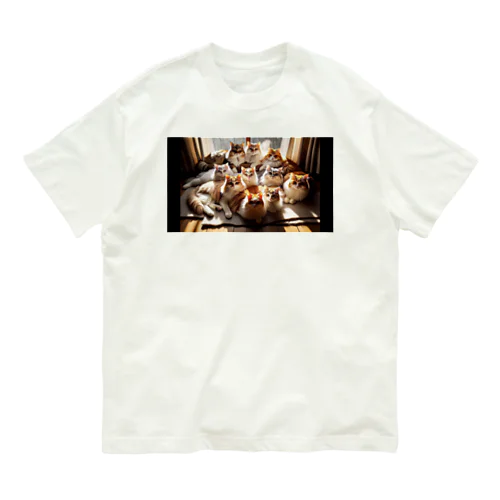 Feline Harmony オーガニックコットンTシャツ