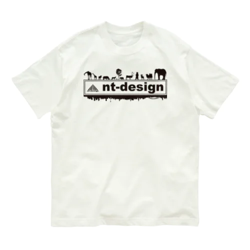 『nt-design』ロゴ オーガニックコットンTシャツ