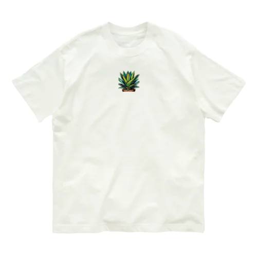 プランツパラダイスグリーンアガベ オーガニックコットンTシャツ