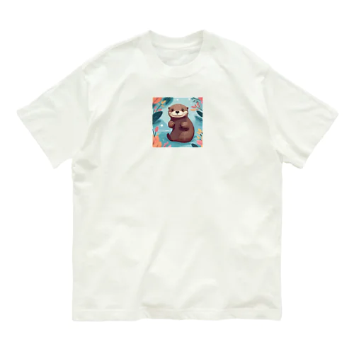 (*≧з≦)カワウソのグッズ Organic Cotton T-Shirt