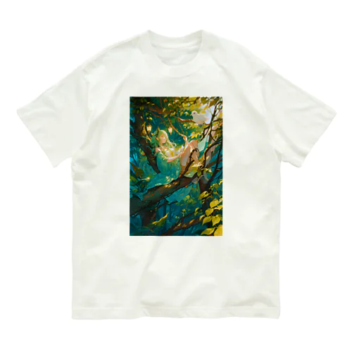 Green Green Journey　〜陽光に照らされた新緑の旅〜　No.4　「木漏れ日」 Organic Cotton T-Shirt
