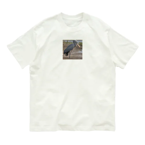 ハシビロコウ　shoebill stork Organic Cotton T-Shirt