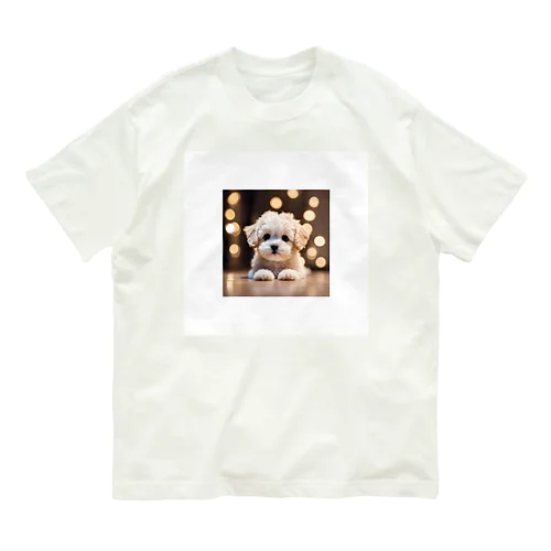 可愛い子犬 オーガニックコットンTシャツ