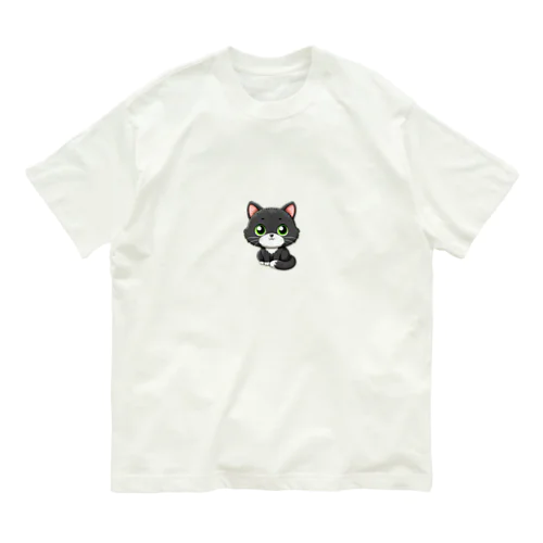 グレーマーブル・ハチワレ仔猫コレクション Organic Cotton T-Shirt