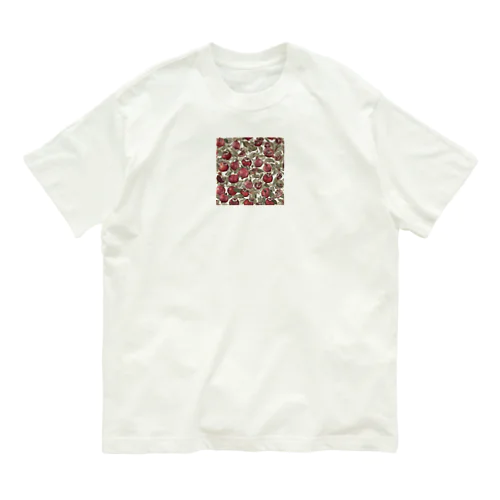 ザクロのアート　pomegranate　art オーガニックコットンTシャツ