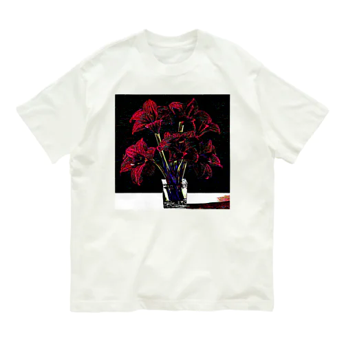 サイケデリックなアマリリス Organic Cotton T-Shirt