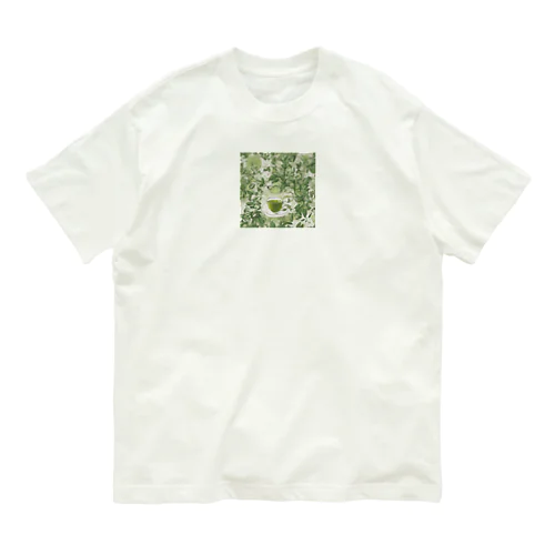 グリーンティーのアート　green tea art オーガニックコットンTシャツ