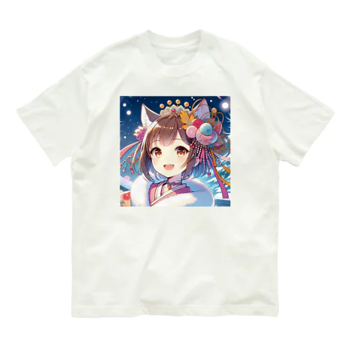 猫ギャル振り袖 Organic Cotton T-Shirt