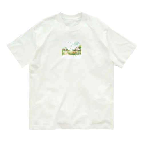 畑のカラーイラスト オーガニックコットンTシャツ