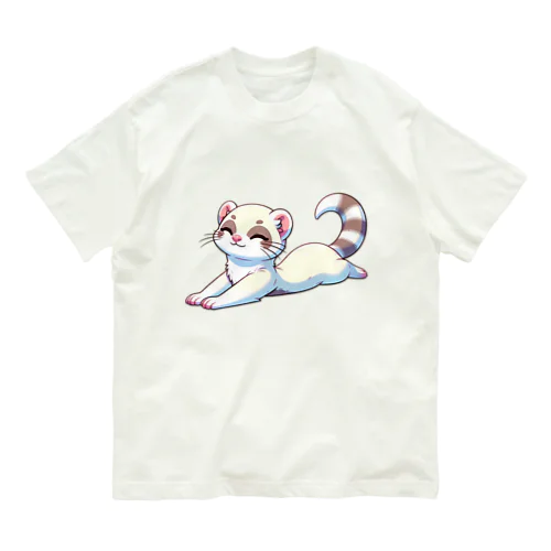 のんびりフェレットちゃん🐾 Organic Cotton T-Shirt