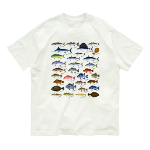 Saltwater fish_2W オーガニックコットンTシャツ