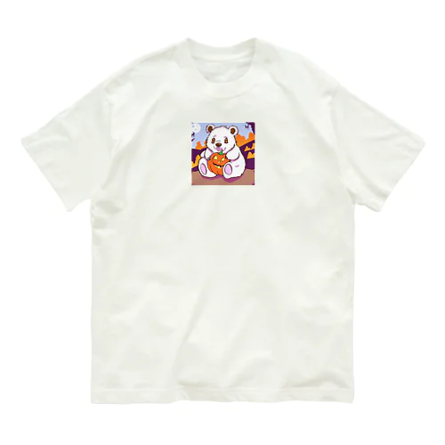 ハロウィンクマちゃん🎃 オーガニックコットンTシャツ