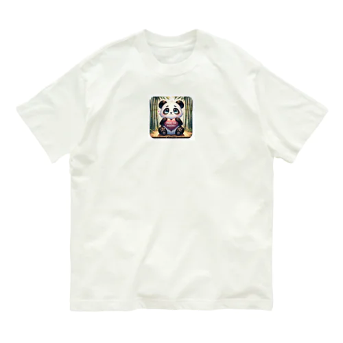 かわいいパンダ、イラストのグッズ Organic Cotton T-Shirt