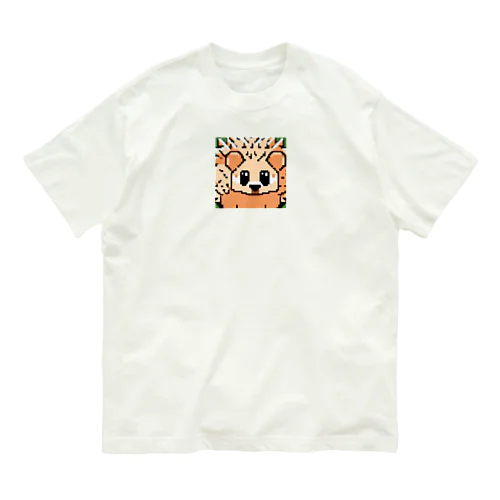 【はりねずみ】ドット絵あにまるさん オーガニックコットンTシャツ