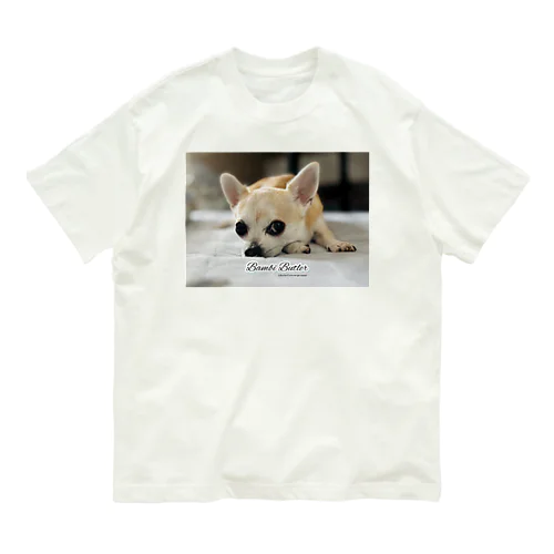 世界初！本物の犬執事・ドッグバトラーのバンビ君 オーガニックコットンTシャツ