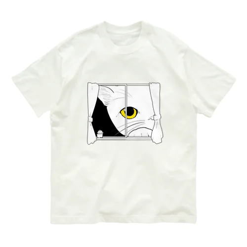 窓から猫 Organic Cotton T-Shirt