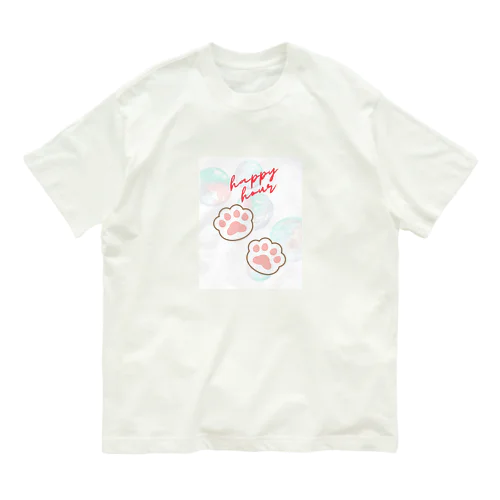 癒しの肉球 オーガニックコットンTシャツ