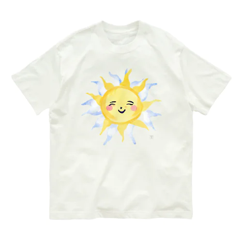 太陽　-にこにこ笑顔- Organic Cotton T-Shirt