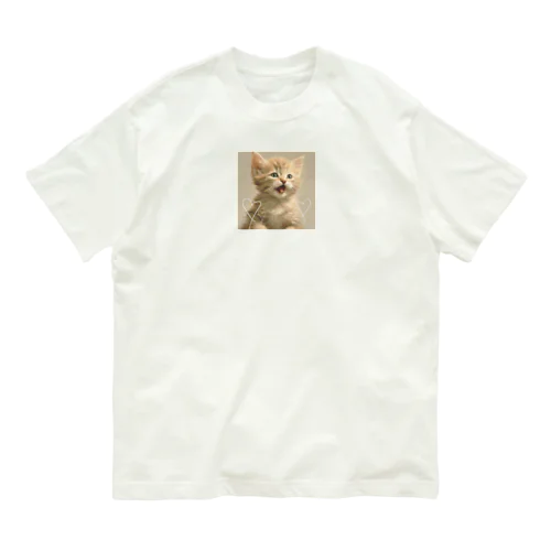 loveキャット オーガニックコットンTシャツ