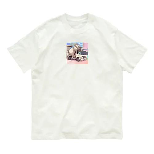 コンクリートミキサー車 オーガニックコットンTシャツ