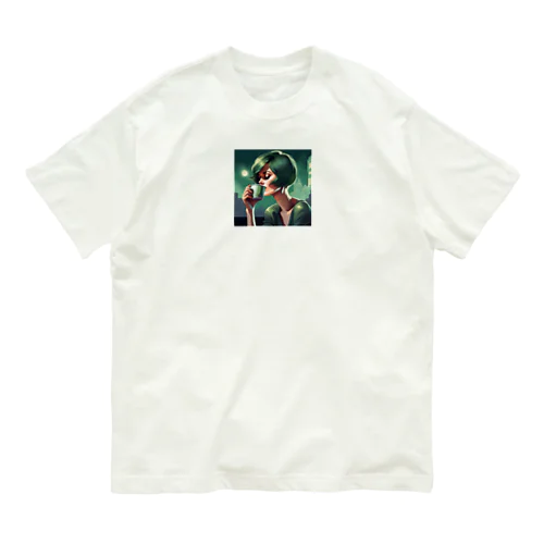 クールビューティーグリーン Organic Cotton T-Shirt