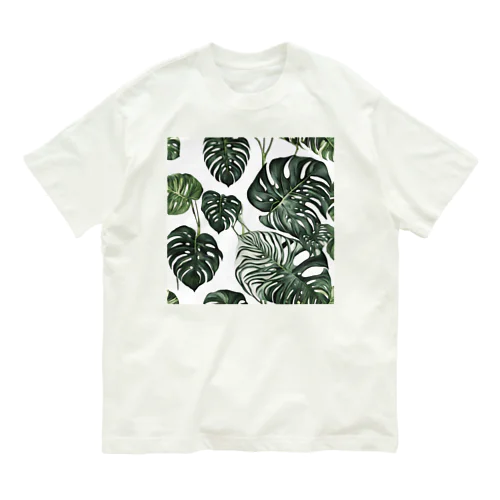 斑入りモンステラグッズ Organic Cotton T-Shirt