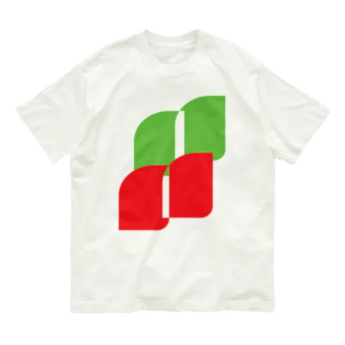 ミニマリズムデザインな気分　葉っぱ Organic Cotton T-Shirt