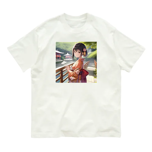 古都の風に舞う少女 オーガニックコットンTシャツ