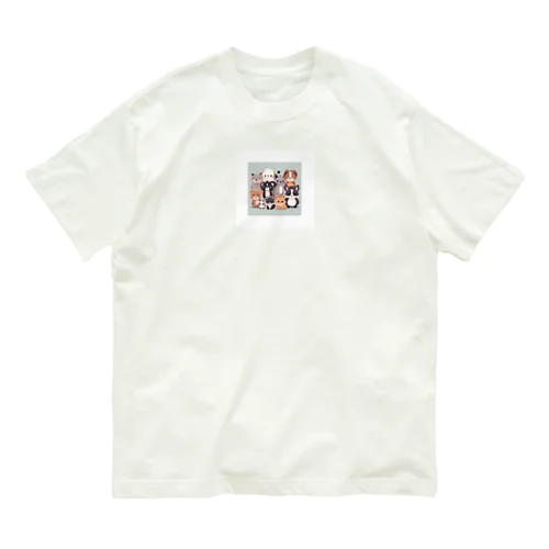 可愛い動物達 Organic Cotton T-Shirt