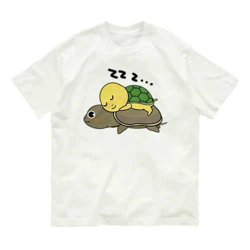 すっぽんと緑亀 Organic Cotton T-Shirt