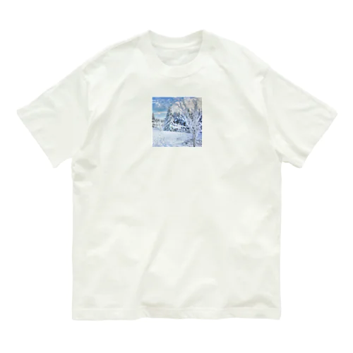 美しい冬の景色 Organic Cotton T-Shirt