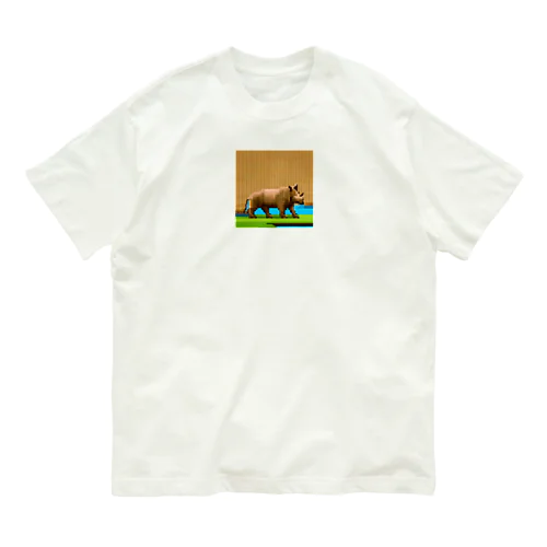 ドット絵サイ オーガニックコットンTシャツ