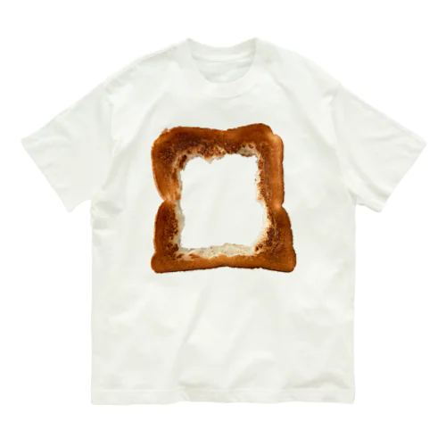 食パンの穴（たぬき色） Organic Cotton T-Shirt