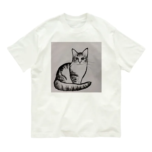 猫ちゃん オーガニックコットンTシャツ