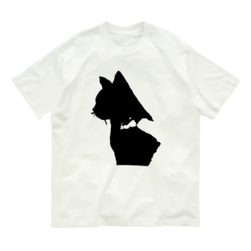 猫の墨絵 オーガニックコットンTシャツ