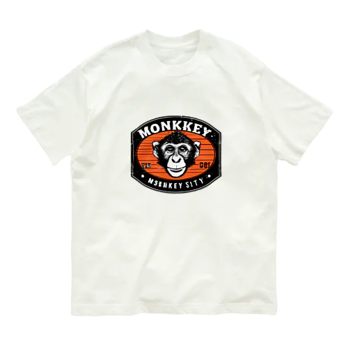 猿人ロック　ロゴ オーガニックコットンTシャツ