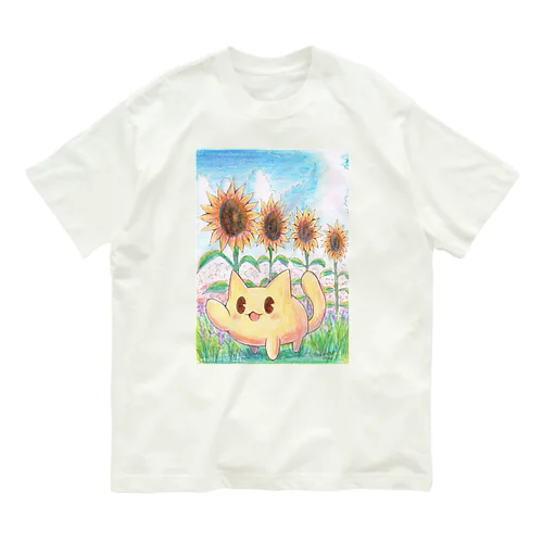 ぽよたんひまわり オーガニックコットンTシャツ