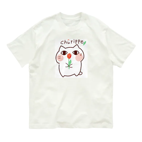 猫目　　　 Organic Cotton T-Shirt