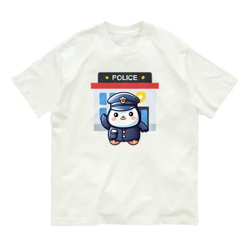 ペンギン警察官 オーガニックコットンTシャツ