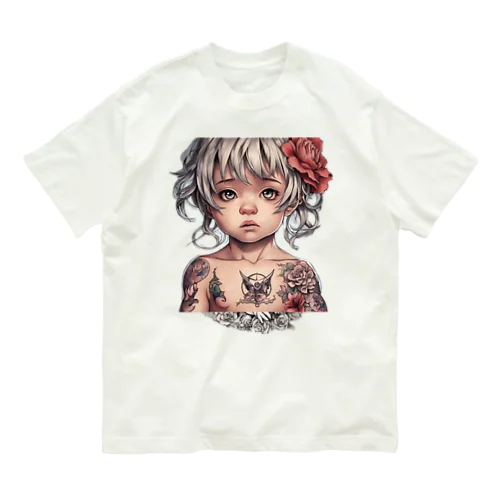 入れ墨少女 オーガニックコットンTシャツ